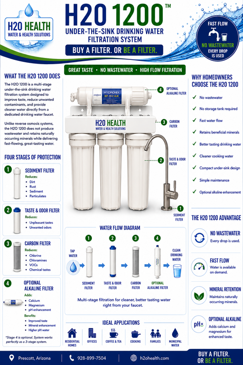 H2O 12K  Alkaline Under Sink  Water Solution