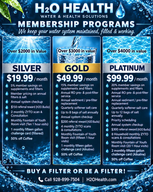 H2O Health & Wellness Membership Plans